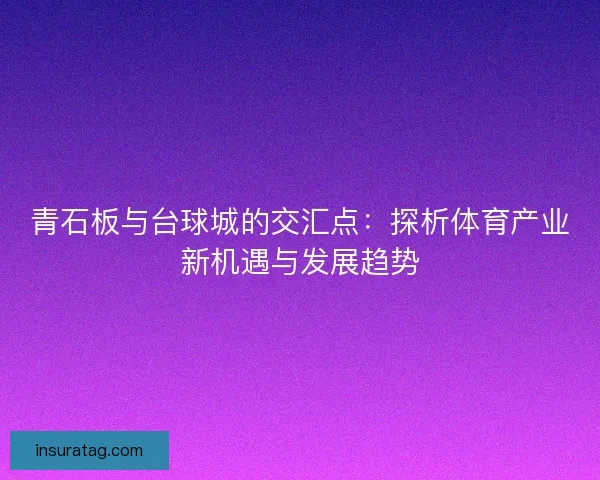 青石板与台球城的交汇点:探析体育产业新机遇与发展趋势 青石板与台球城的交汇点:探析体育产业新机遇与发展趋势