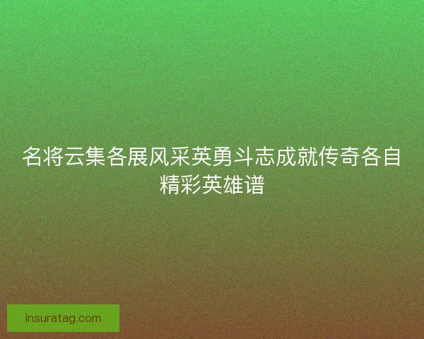 名将云集各展风采英勇斗志成就传奇各自精彩英雄谱